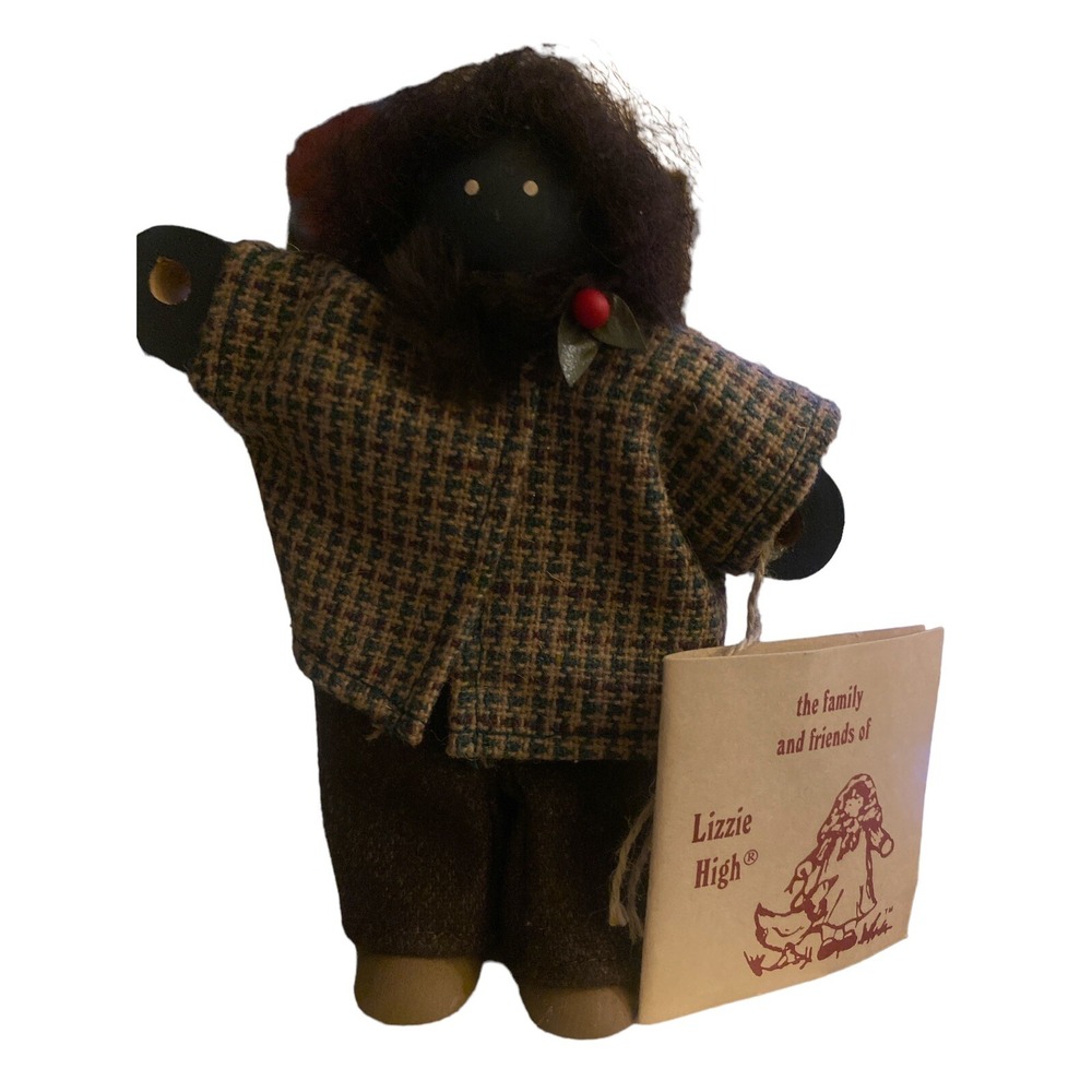 Lizzie High wooden doll, 1991 "The Little Ones at Christmas", 6" tall